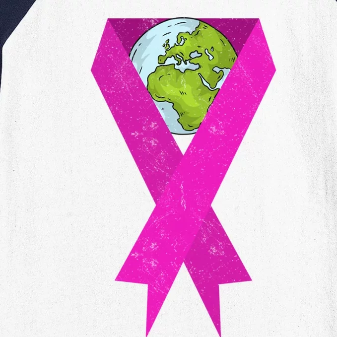 Earth Day Breast Cancer Warrior Pink Ribbon Chemo Patient Gift Baseball Sleeve Shirt