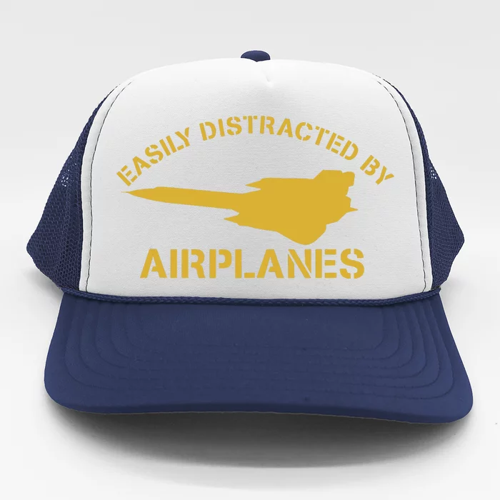 Easily Distracted By Airplanes SR71 Tank Top Trucker Hat