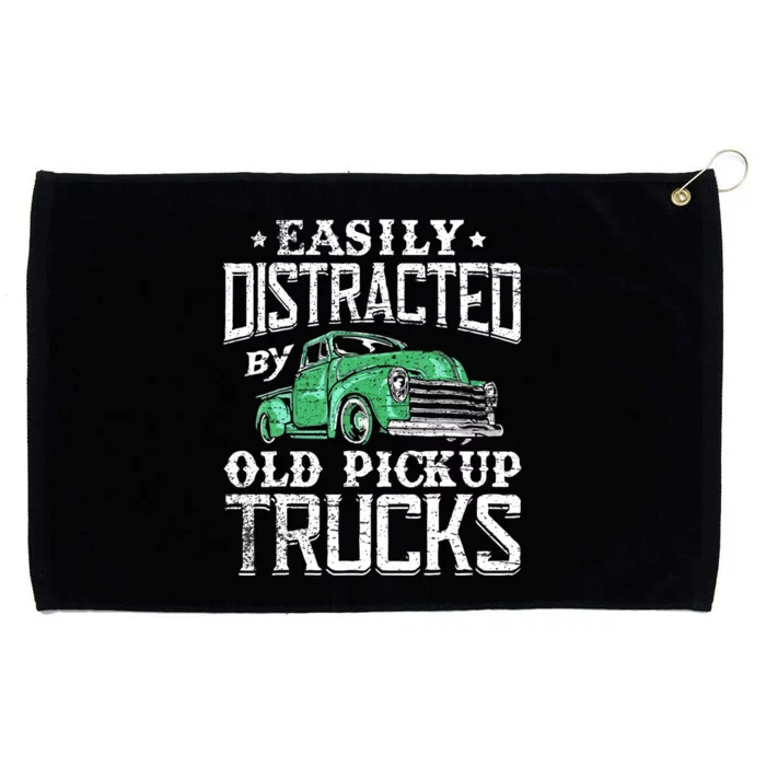 Easily Distracted By Old Pickup Trucks Cute Trucker Grommeted Golf Towel