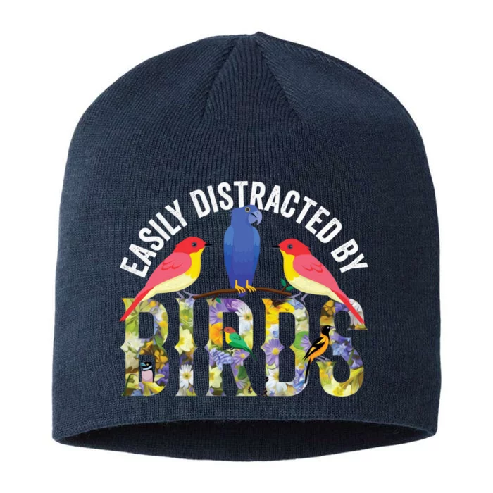 Easily Distracted By Birds Funny Bird Wtahers 8 1/2in Sustainable Knit Beanie