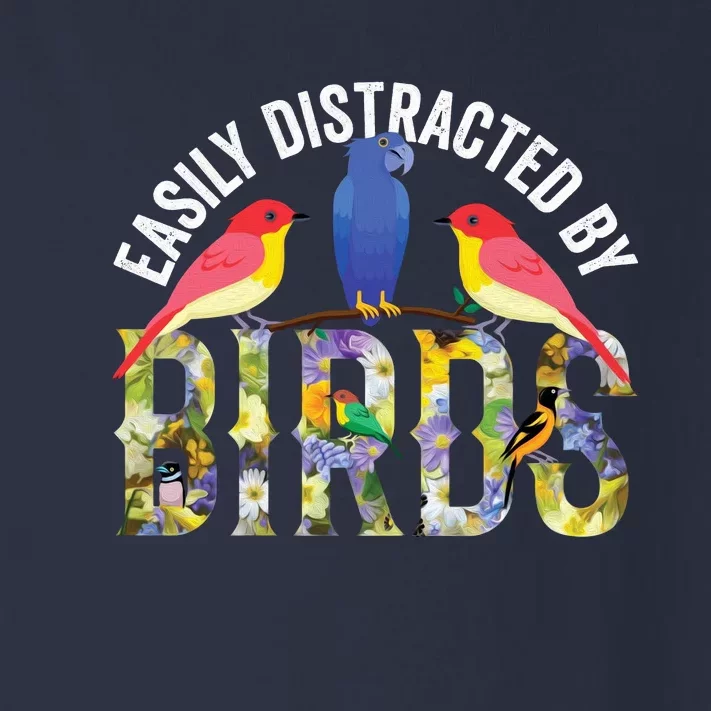 Easily Distracted By Birds Funny Bird Wtahers Toddler Long Sleeve Shirt