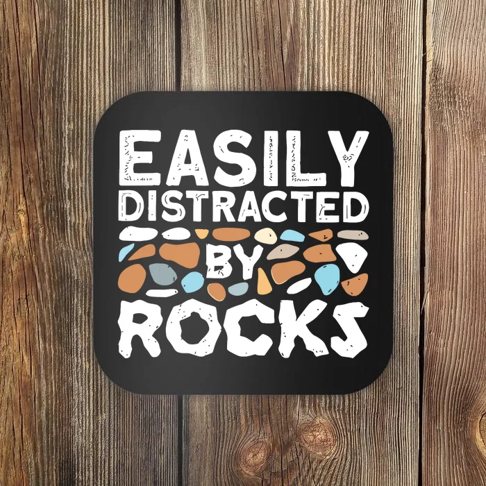 Easily Distracted By Rock Vintage Coaster