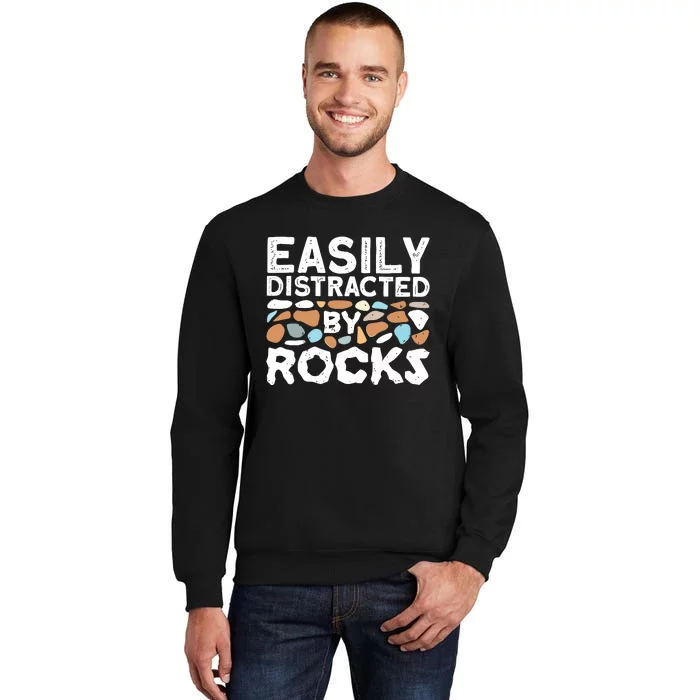 Easily Distracted By Rock Vintage Tall Sweatshirt