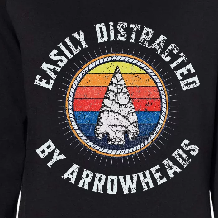 Easily Distracted By Arrowheads Fun Design Womens California Wash Sweatshirt