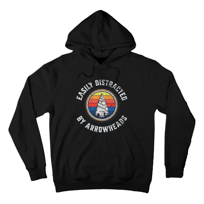 Easily Distracted By Arrowheads Fun Design Tall Hoodie