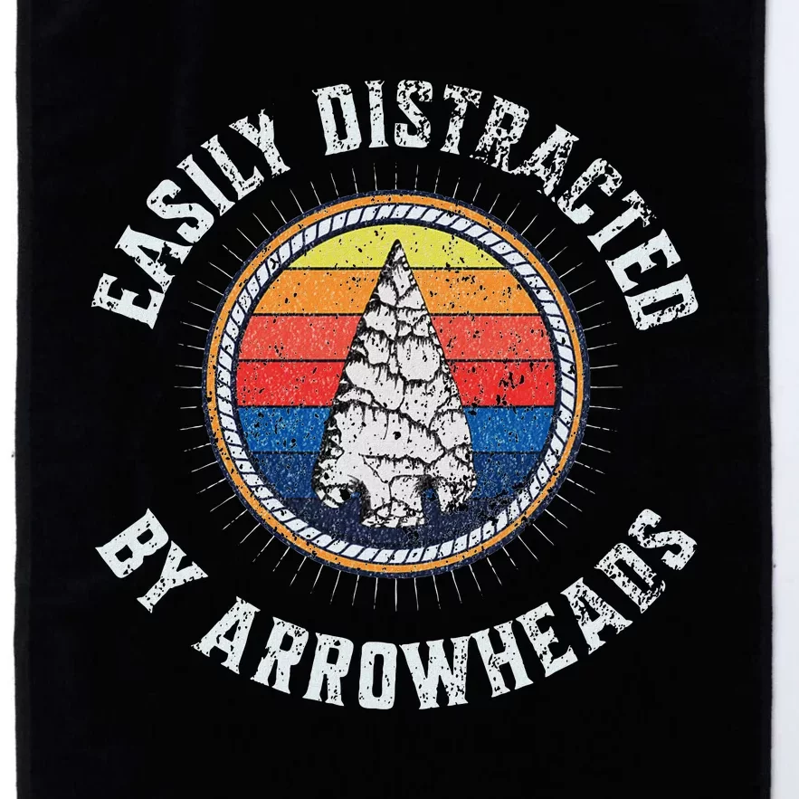 Easily Distracted By Arrowheads Fun Design Platinum Collection Golf Towel