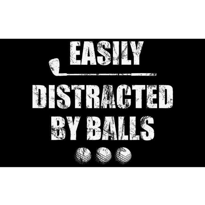 Easily Distracted By Balls Funny Golf Ball Putt Design Bumper Sticker