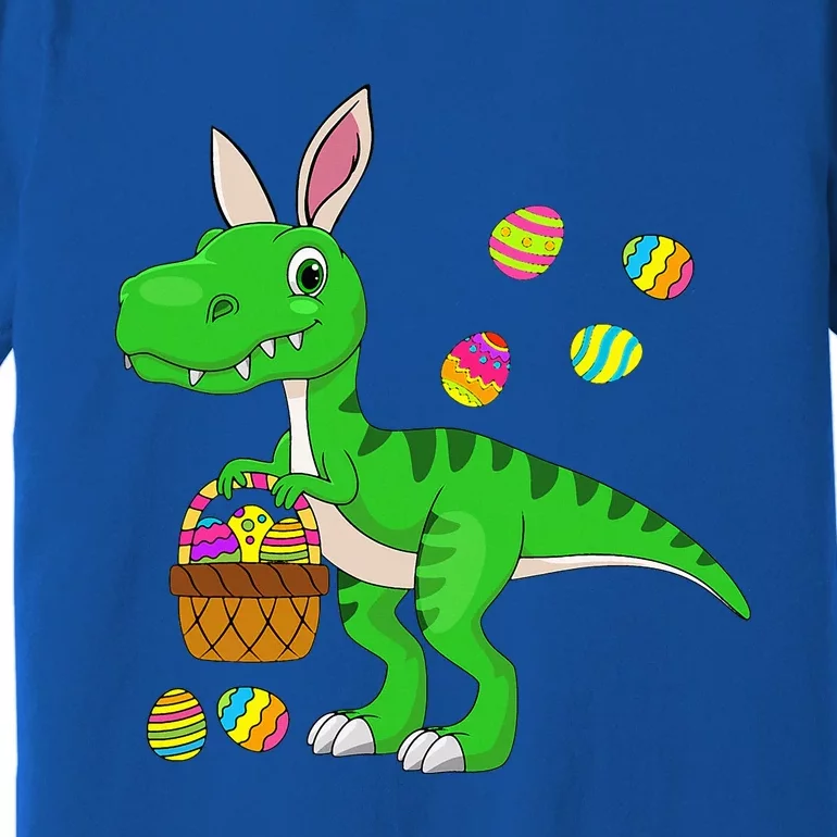 Easter Dinosaur Bunny Ears Easter Basket Stuffers Premium T-Shirt