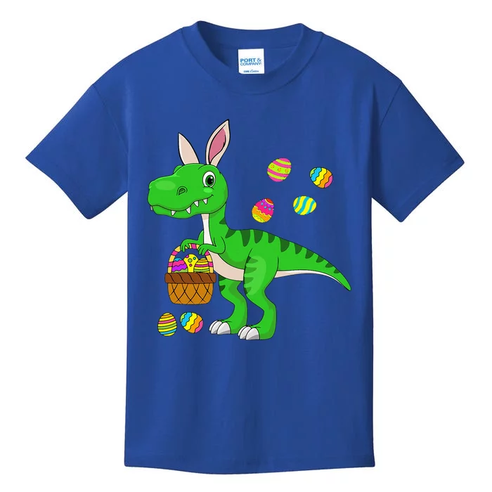 Easter Dinosaur Bunny Ears Easter Basket Stuffers Kids T-Shirt