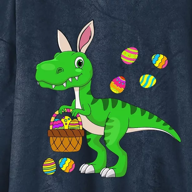 Easter Dinosaur Bunny Ears Easter Basket Stuffers Hooded Wearable Blanket