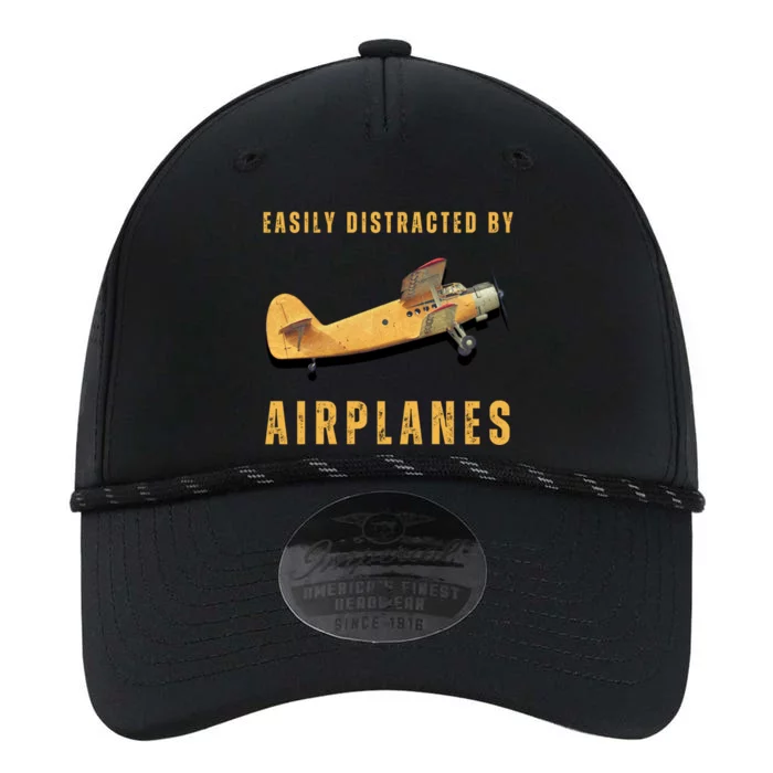 Easily Distracted By Airplanes Aviation Pilot Gift Performance The Dyno Cap