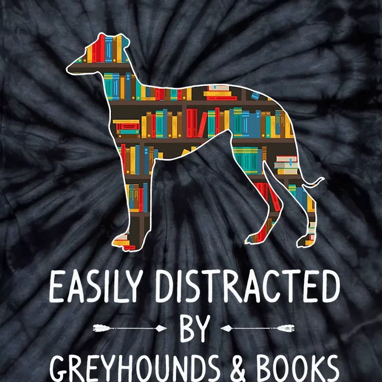 Easily Distracted By Dogs And Books Animal Book Lover Tie-Dye T-Shirt