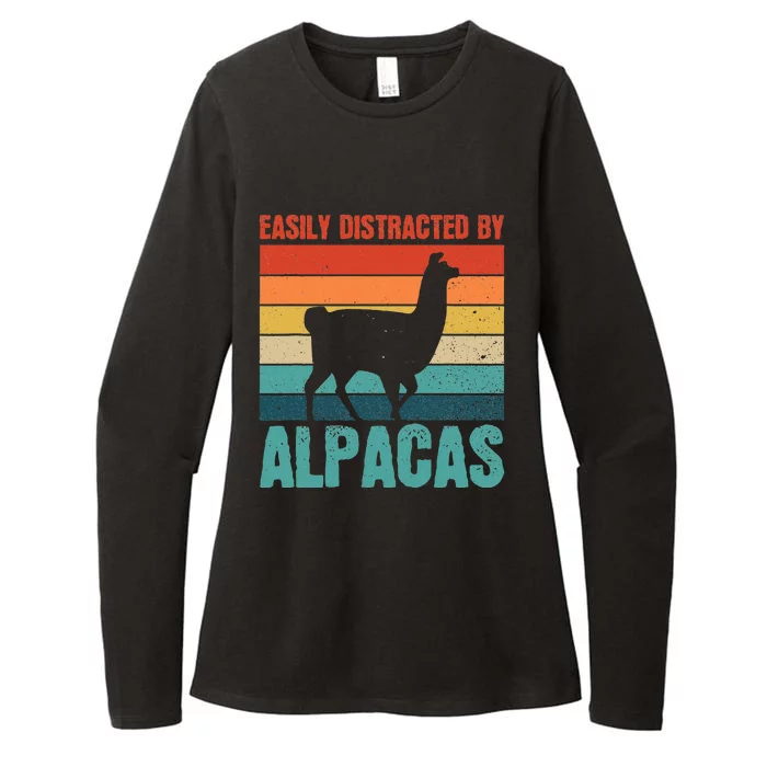 Easily Distracted By Alpacas Design For An Alpaca Fan Womens CVC Long Sleeve Shirt