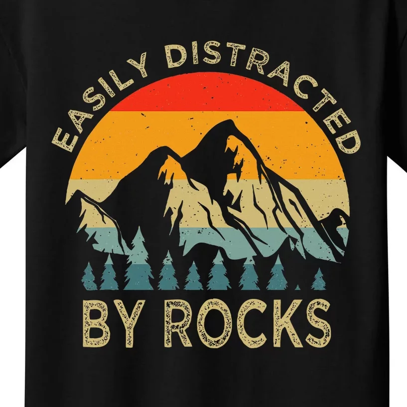 Easily Distracted By Rocks Kids T-Shirt