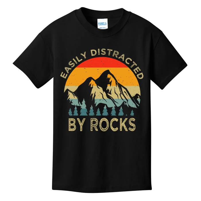 Easily Distracted By Rocks Kids T-Shirt