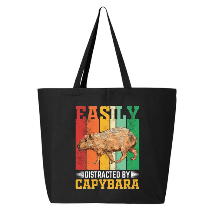 Easily Distracted By Capybara Animal Lover Rodent Gift 25L Jumbo Tote