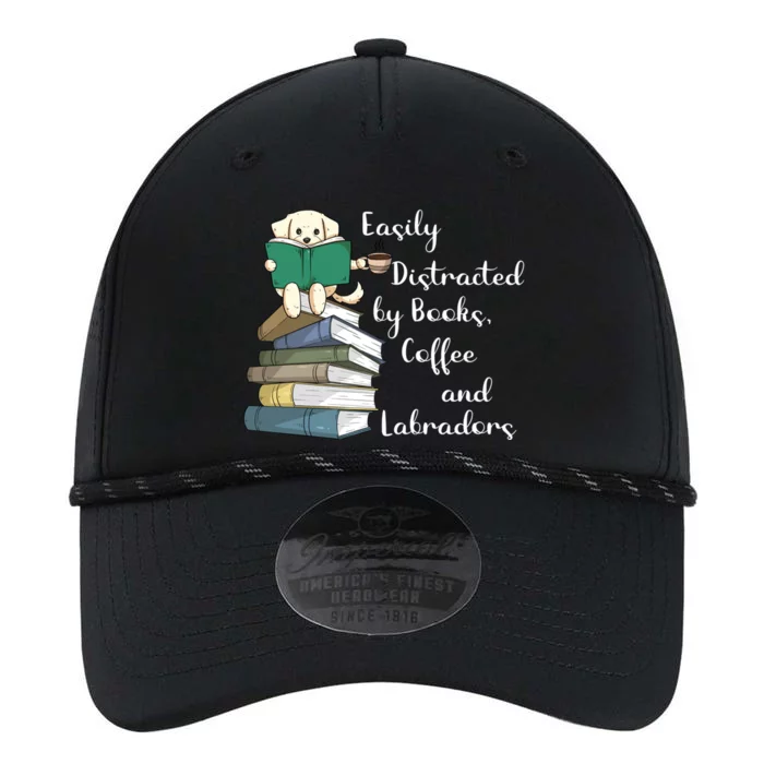 Easily Distracted By Books Coffee Labs Labrador Dog Lover Funny Gift Performance The Dyno Cap