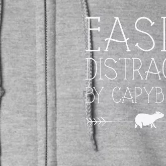 Easily Distracted By Capybaras Gift For Girl Women Mammal Full Zip Hoodie