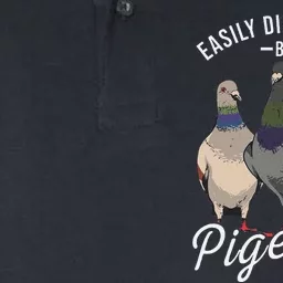 Easily Distracted By Pigeons Pigeon Lover Softstyle Adult Sport Polo