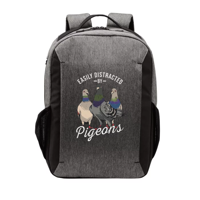 Easily Distracted By Pigeons Pigeon Lover Vector Backpack