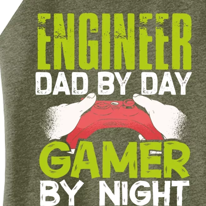 Enginer Dad By Day Gamer By Night Fathers Funny Gaming Gift Women’s Perfect Tri Rocker Tank