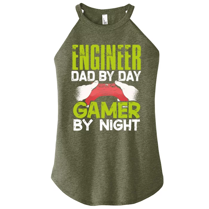 Enginer Dad By Day Gamer By Night Fathers Funny Gaming Gift Women’s Perfect Tri Rocker Tank