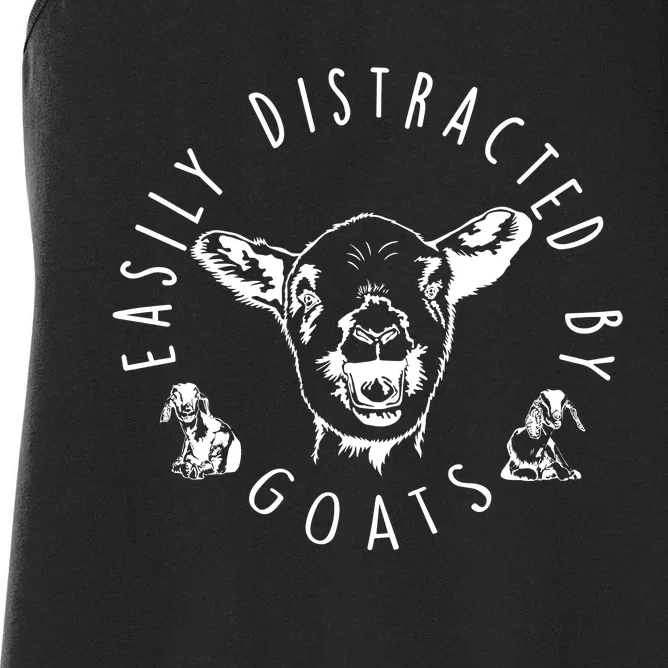 Easily Distracted By Goats Women's Racerback Tank