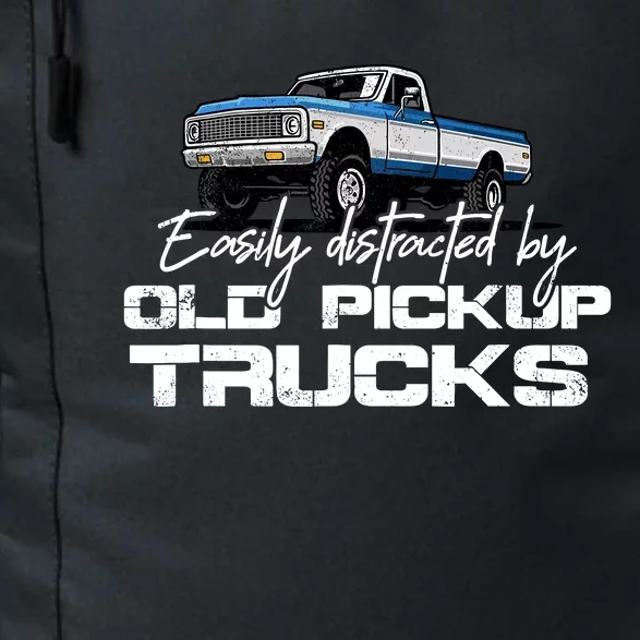 Easily Distracted By Old Pickup Trucks For Retro Daily Commute Backpack