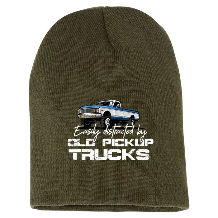 Easily Distracted By Old Pickup Trucks For Retro Short Acrylic Beanie