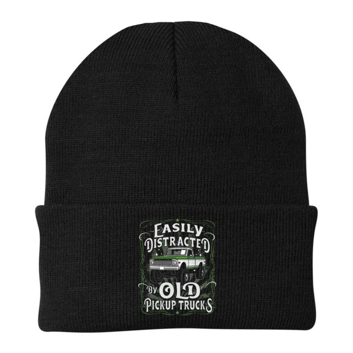 Easily Distracted By Old Pickup Trucks Knit Cap Winter Beanie