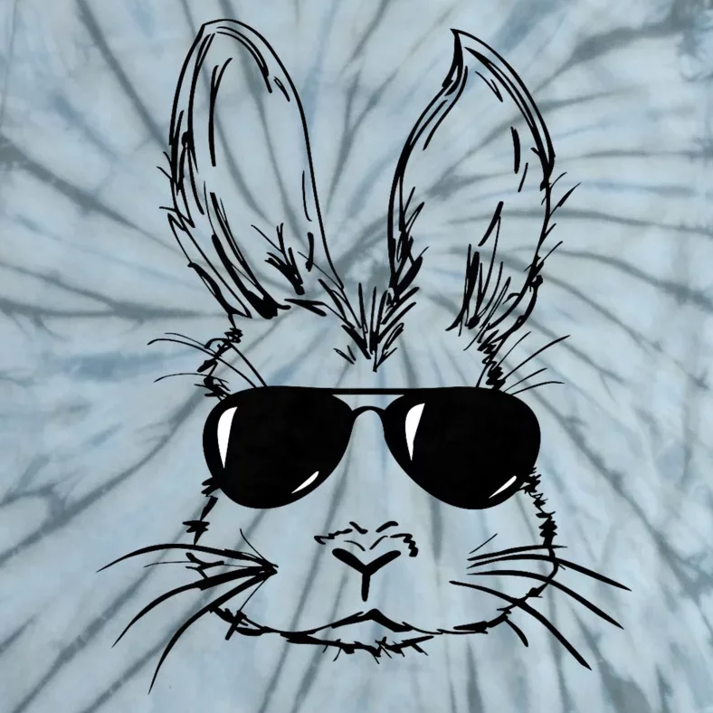 Easter Day Bunny Face With Sunglasses Tie-Dye T-Shirt