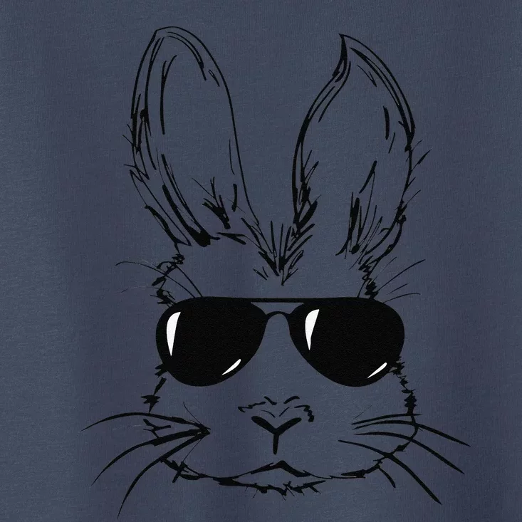 Easter Day Bunny Face With Sunglasses Easter Toddler T-Shirt