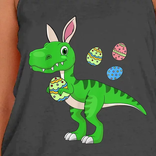 Easter Dinosaur Boys Kids Bunny Easter Basket Stuffers Women's Knotted Racerback Tank