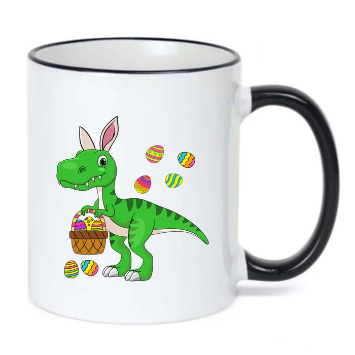 Easter Dinosaur Bunny Ears Easter Basket Stuffers Gift Black Color Changing Mug