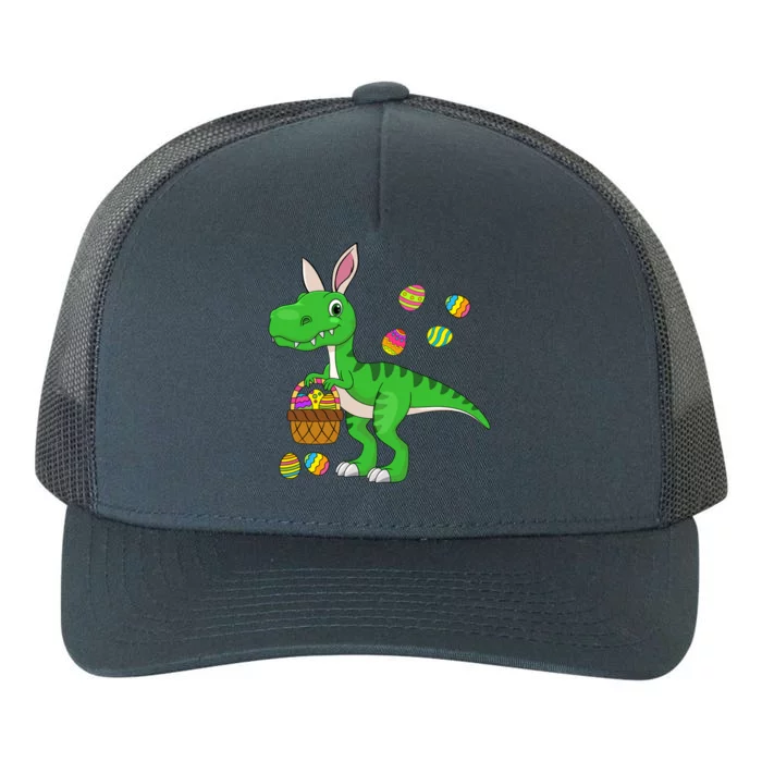 Easter Dinosaur Bunny Ears Easter Basket Stuffers Gift Yupoong Adult 5-Panel Trucker Hat