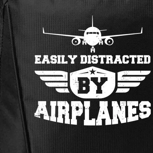 Easily Distracted By Airplanes Gift City Backpack