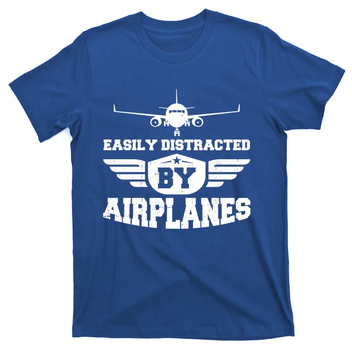 Easily Distracted By Airplanes Gift T-Shirt