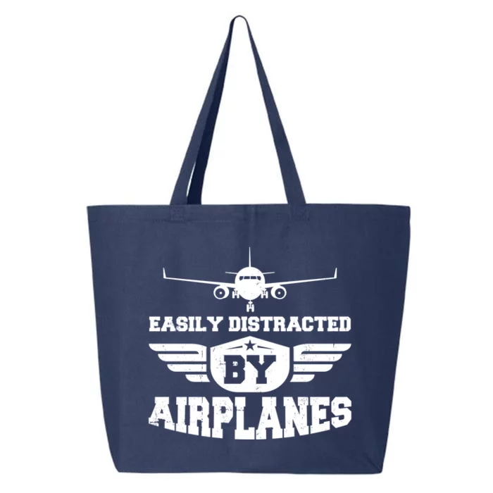 Easily Distracted By Airplanes Gift 25L Jumbo Tote