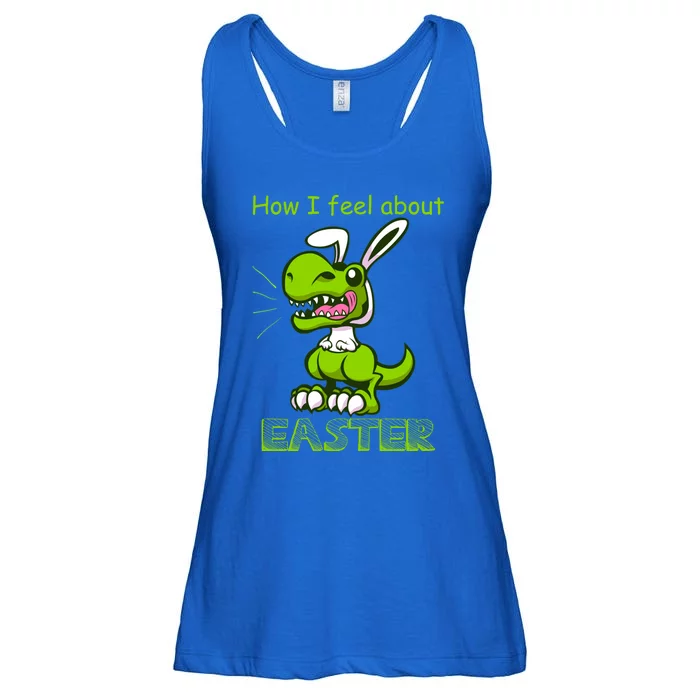 Easter Dinosaur Bunny Ears Funny Gift Ladies Essential Flowy Tank