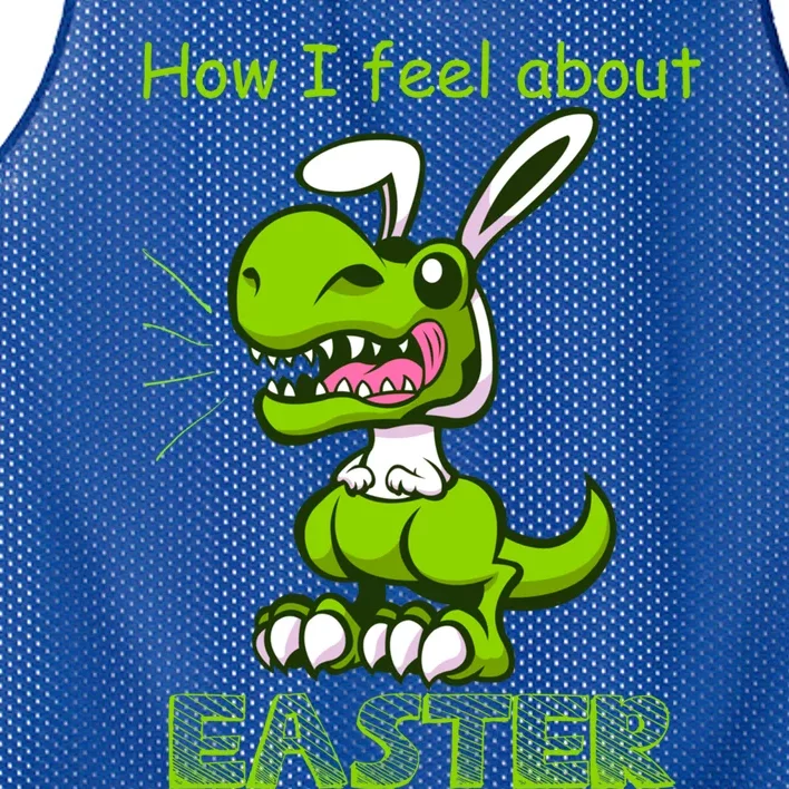 Easter Dinosaur Bunny Ears Funny Gift Mesh Reversible Basketball Jersey Tank