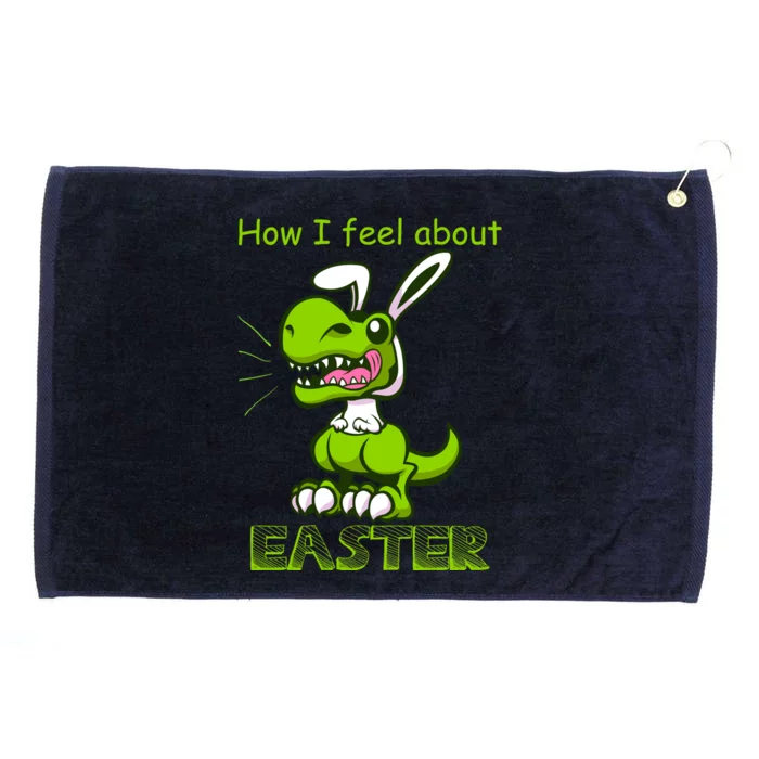 Easter Dinosaur Bunny Ears Funny Gift Grommeted Golf Towel