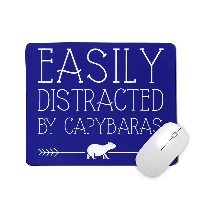 Easily Distracted By Capybaras Gift For Women Mammal Mousepad