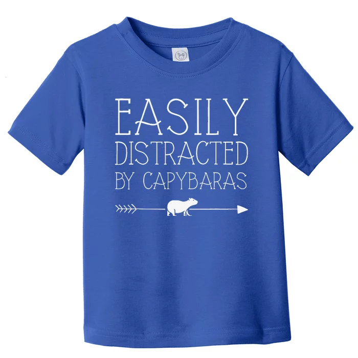 Easily Distracted By Capybaras Gift For Women Mammal Toddler T-Shirt