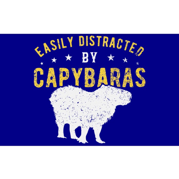 Easily Distracted By Capybaras Bumper Sticker