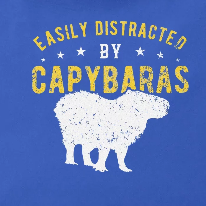 Easily Distracted By Capybaras Zip Tote Bag