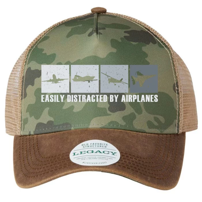 Easily Distracted By Airplanes Aviation Pilot Airplane Cool Gift Legacy Tie Dye Trucker Hat