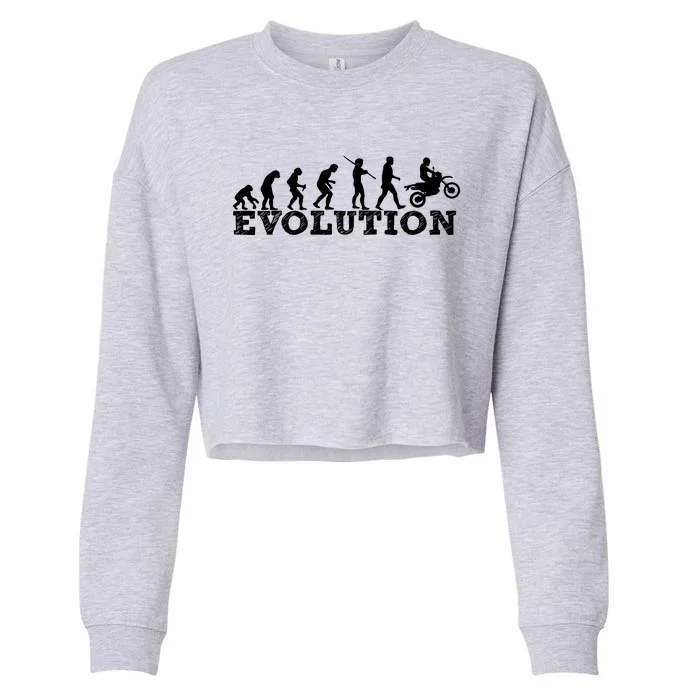 Evolution Dirt Bike Motorcross Cropped Pullover Crew