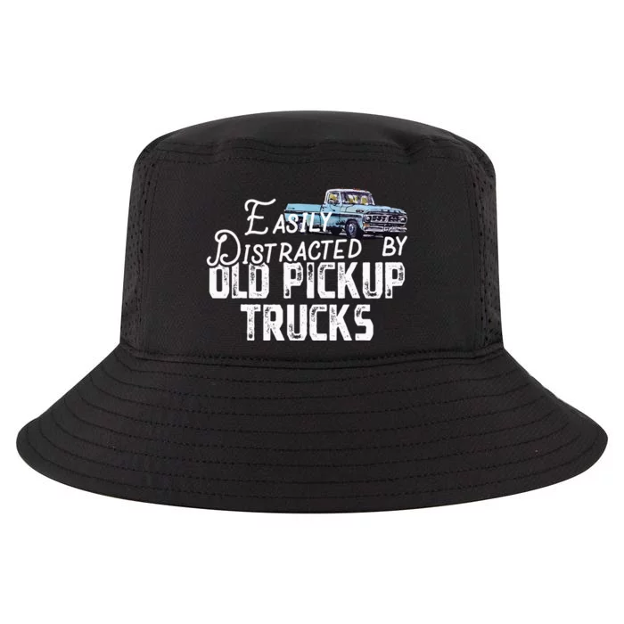 Easily Distracted By Old Pickup Trucks Cute Trucker Cool Comfort Performance Bucket Hat