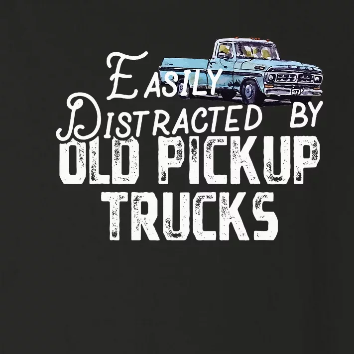 Easily Distracted By Old Pickup Trucks Cute Trucker Toddler Long Sleeve Shirt