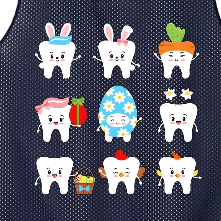 Easter Dentist Bunny Tooth Easter Day Mesh Reversible Basketball Jersey Tank